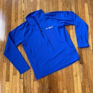 The North Face Mountain Peaks 1/4-Zip Royal Blue Fleece LOGO - Men's Large NWOT